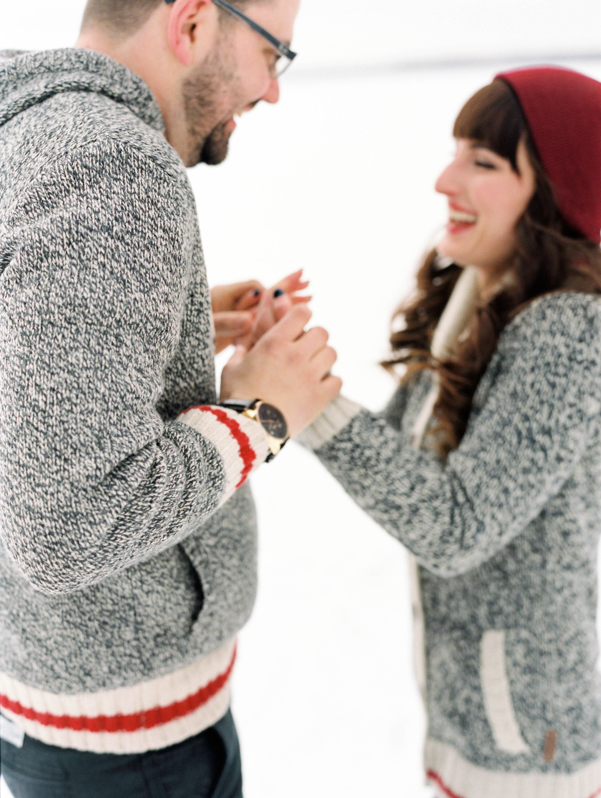 Winter Westboro Beach Engagement Session in Ottawa